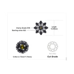 Flower Natural Smoky Quartz Earrings - 925 Sterling SilverEarrings