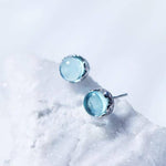 Light Blue Aurora Mermaid Crystal Tears Earrings - 925 Sterling SilverEarrings
