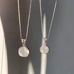 Choker Clavicle Moonstone Pendant NecklaceChokerLarge