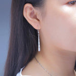 Synthesis Fire Opal Dangle EarringsEarrings