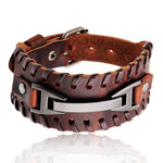 Punk Braided Rope Leather Cuff BraceletBraceletStyle 1