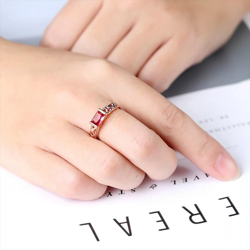 Ruby Rose Gold Plated/Silver RingRing