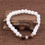 Natural White Chalcedony Charm BraceletBracelet