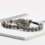Braided/Elastic Rope Natural Bloodstone Charm BraceletBracelet