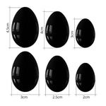 Natural Obsidian Yoni Egg Set With WandYoni Eggs