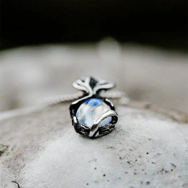Mystery Fairy Leaf Moonstone NecklaceNecklace