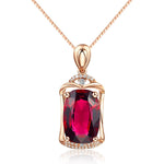 Bizuteria Rose Gold Ruby Treasure Pendant NecklaceNecklace