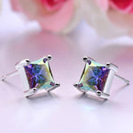 Mystic Topaz Square Stud EarringsEarrings