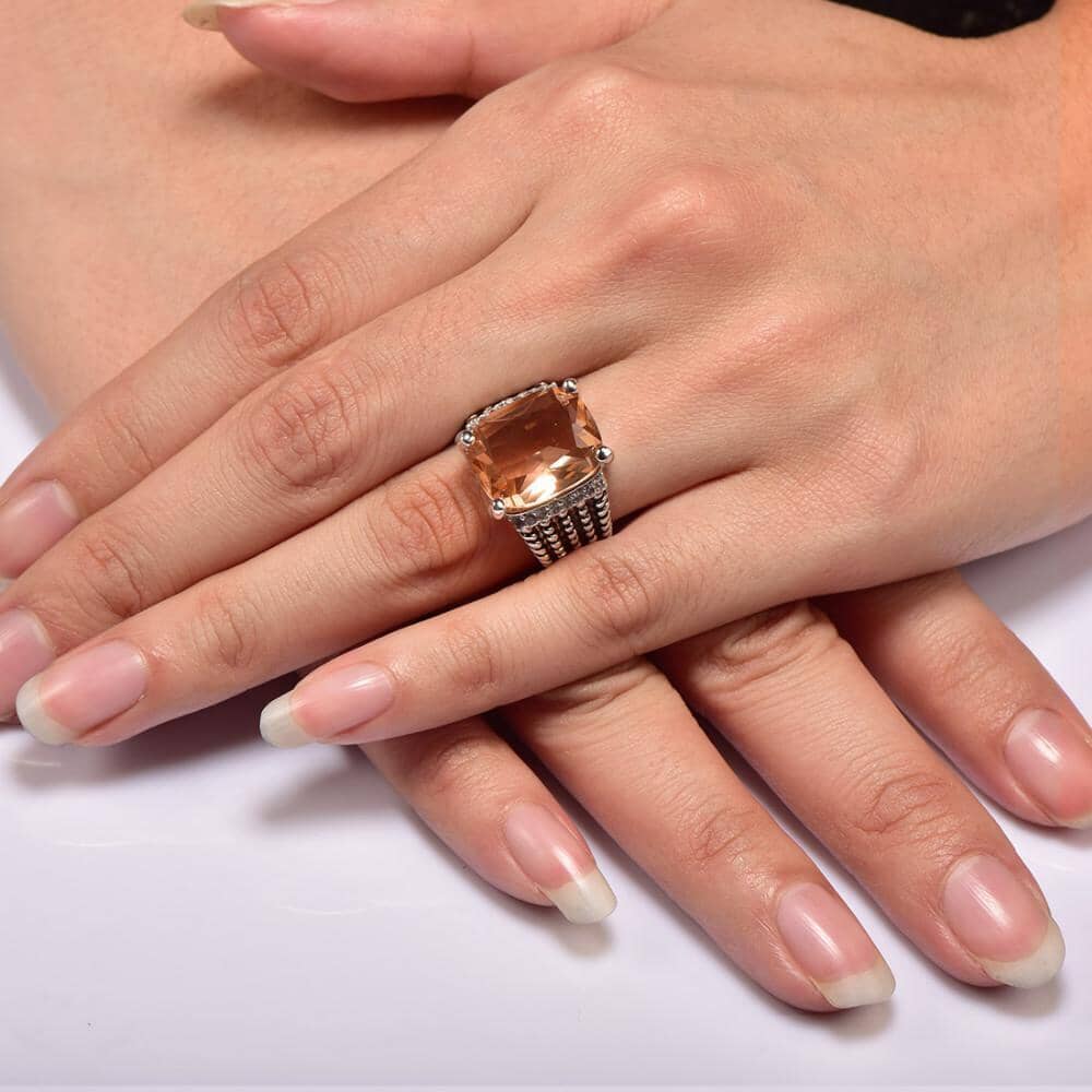 Simulated Morganite Elegant RingRing