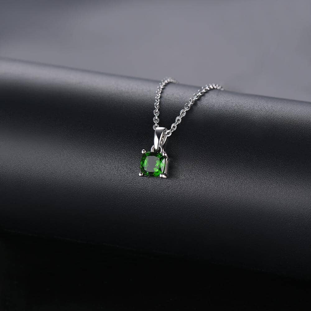 925 Sterling Silver Natural Emerald PendantPendant