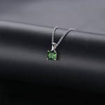 925 Sterling Silver Natural Emerald PendantPendant