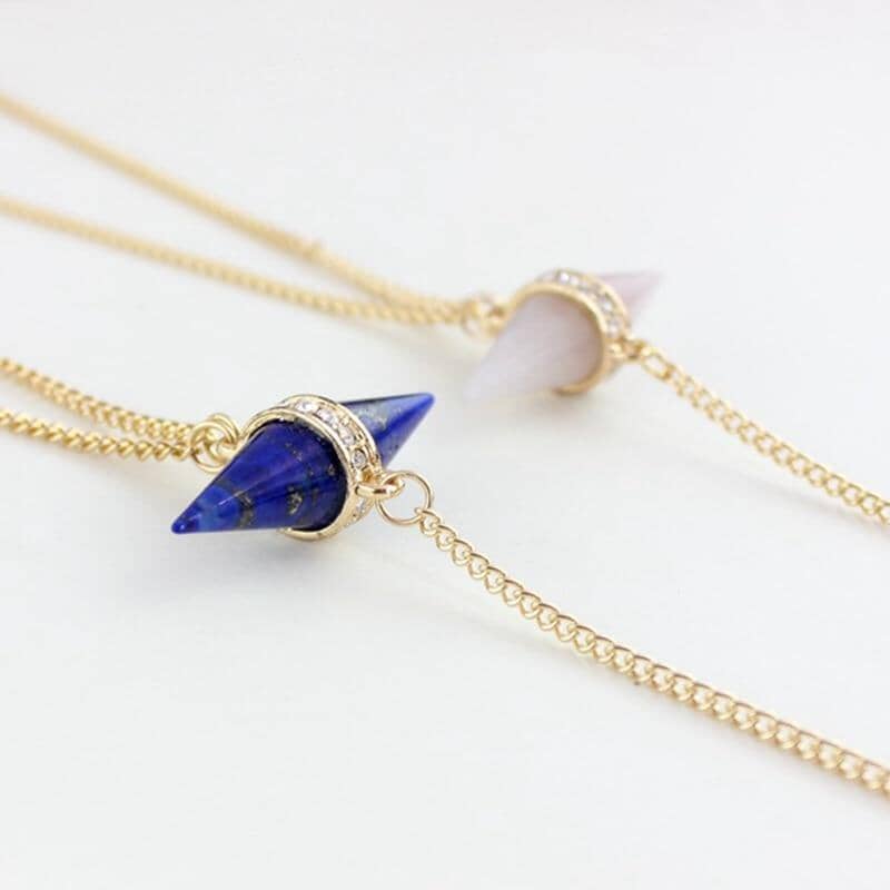 Stylish Barite Bemstone NecklaceNecklace