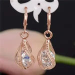 Diamond Pierced Dangle EarringsEarringsWhite