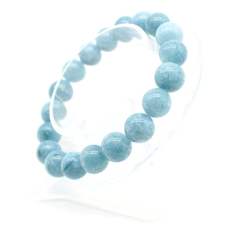 Natural Aquamarine Stone Beaded BraceletBracelet