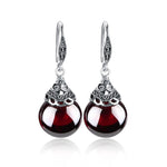 Lovely Retro Ruby Earrings - 925 Sterling SilverEarrings