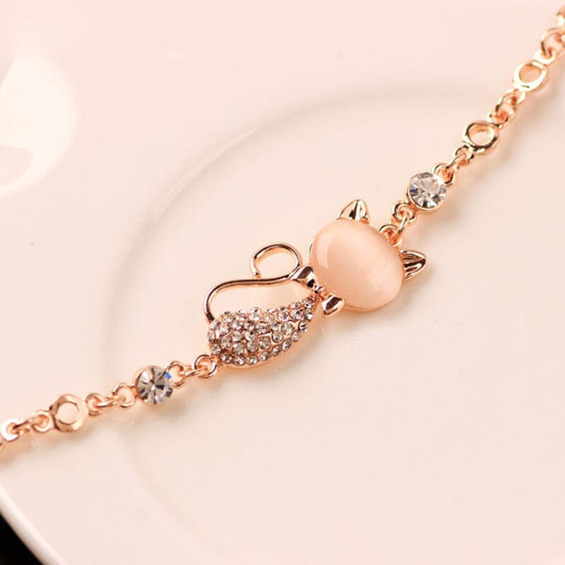 Rose Gold Cute Cat BraceletBracelet