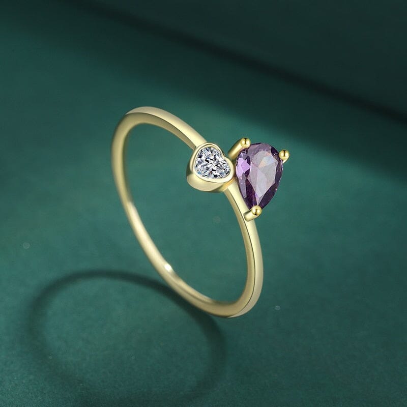 Purple Love Amethyst Heart RingRing