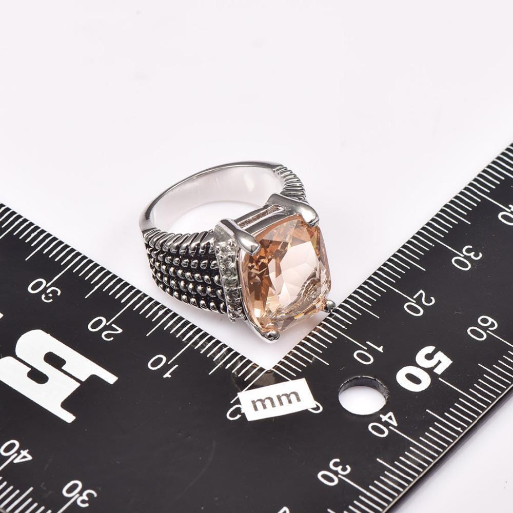 Simulated Morganite Elegant RingRing