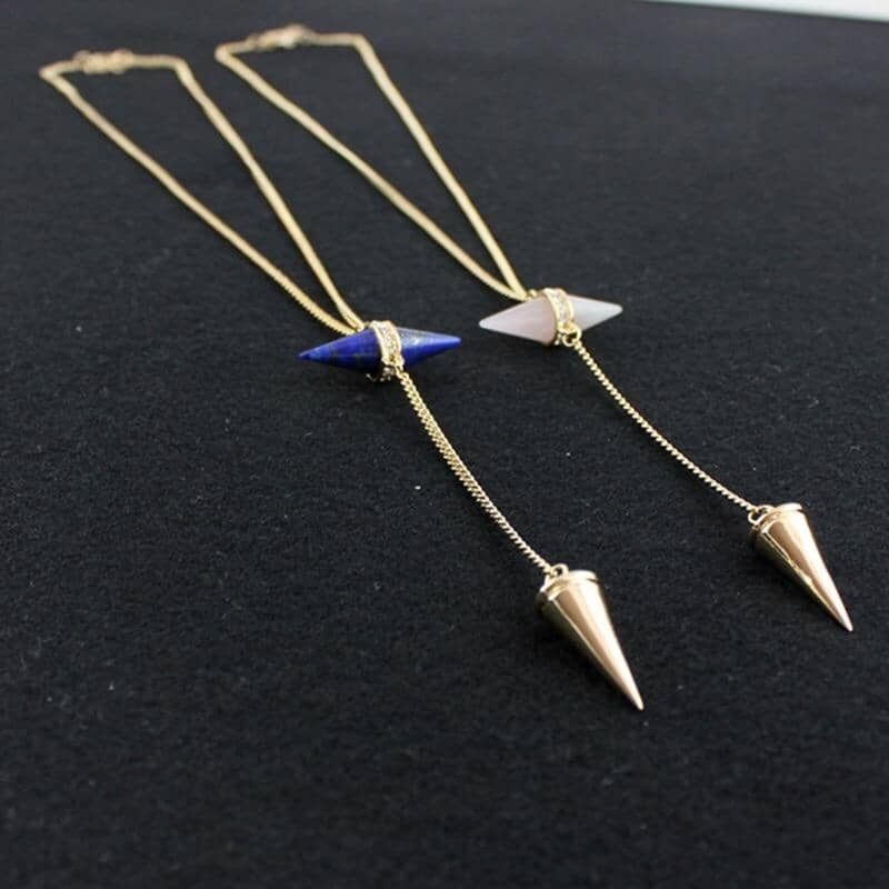 Stylish Barite Bemstone NecklaceNecklace