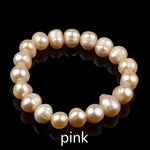 8mm Tricolor Natural Freshwater Pearl BraceletBraceletPINK