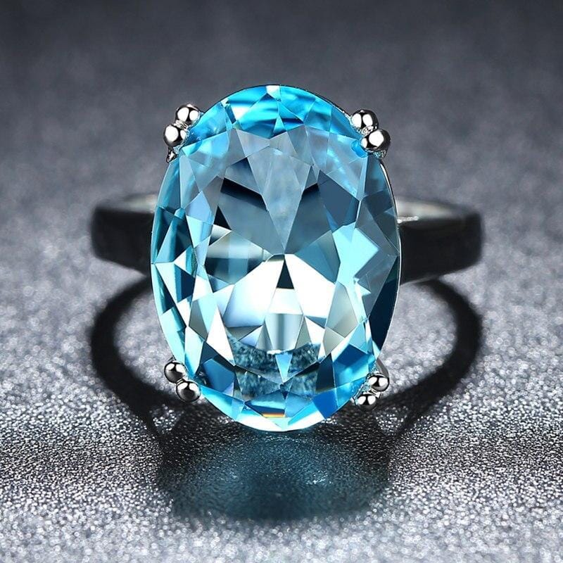 Gorgeous Aquamarine Silver Plated RingRing