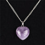 Natural Crystal Heart NecklaceNecklaceAmethyst