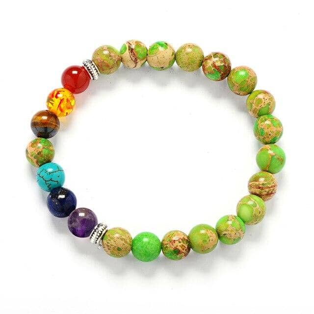 7 Chakra Healing Balance Lava BraceletBraceletEmperor Stone