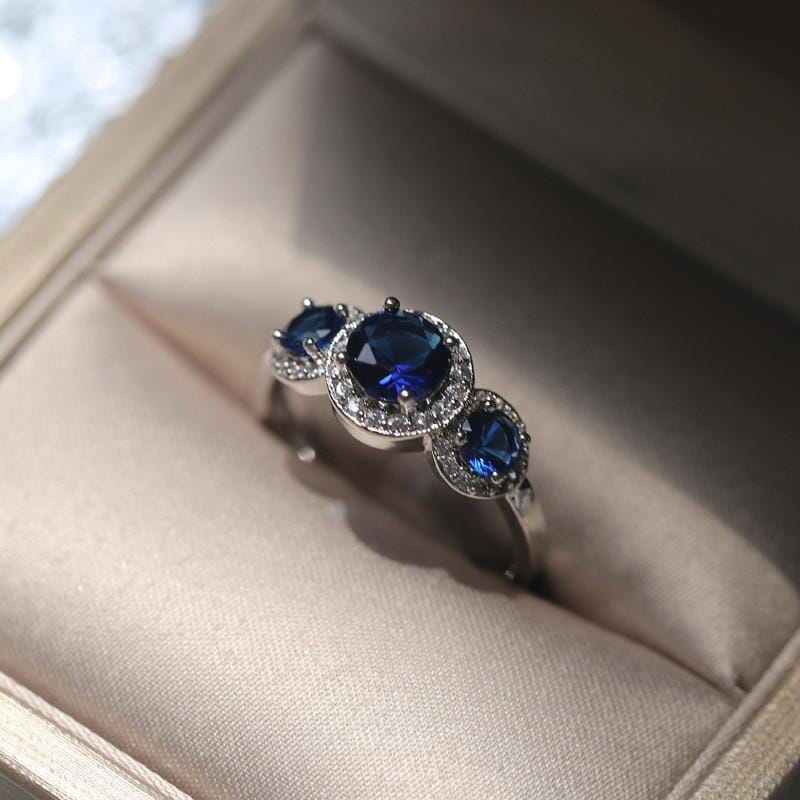 Magnificent Triad Sapphire RingRing9