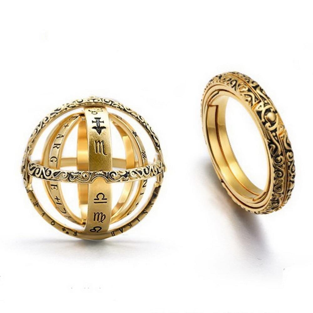 Vintage Astronomical Rotating Finger RingRing8gold