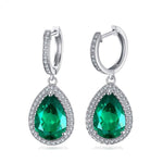 Green Emerald Earrings- 925 Sterling SilverEarrings