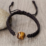 Natural Tiger Eye Stone Yoga Wrap BraceletBraceletStyle-4