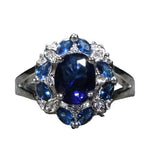 Trendy Design Ruby Aquamarine Sapphire Ring - 925 Sterling SilverRing