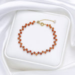 3MM Natural Stone Tourmaline BraceletBraceletOrange Garnet16-21cm