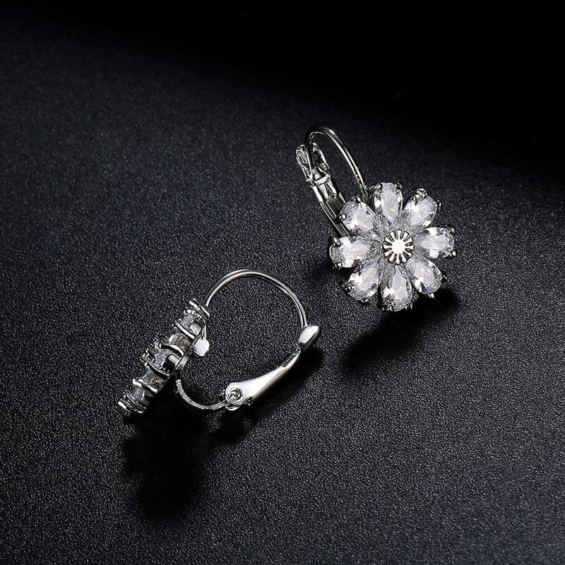 Cubic Zirconia Flower EarringsEarrings