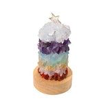 7 Chakra Natural Crystal Night LightHealing CrystalWarm Light