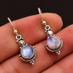 Ethnic Rainbow Moonstone Drop EarringsEarrings