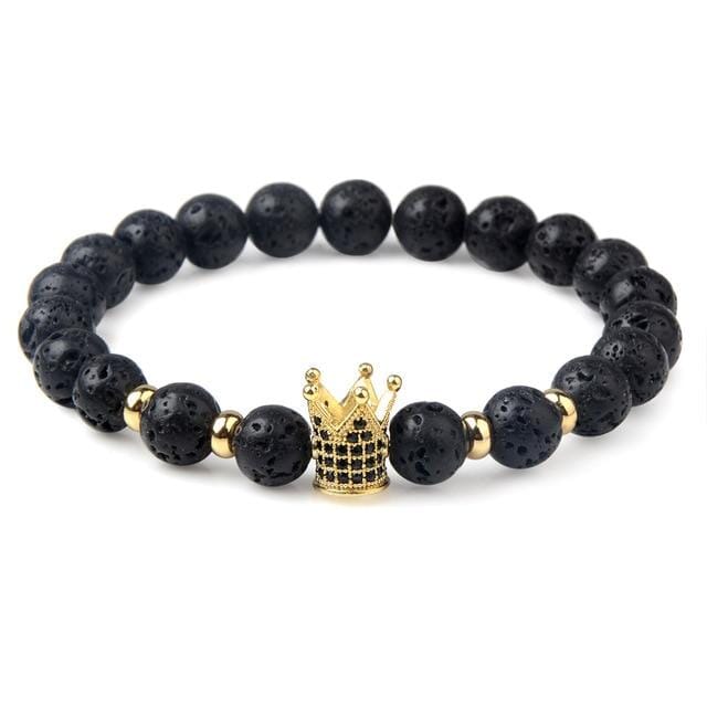 Tiger Eye, Lion & Owl BraceletBraceletGold Crown Lava