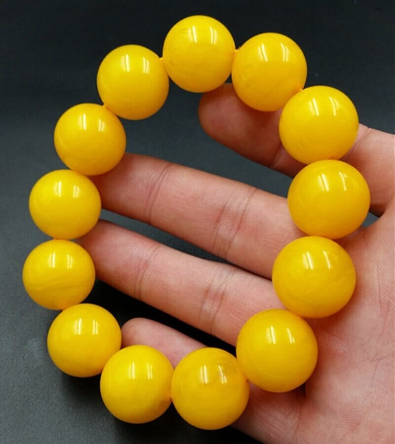 Big Amber Beaded BraceletBracelet15mm-7