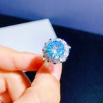 5 Carat Natural Sky Blue CZ Topaz RingRing