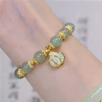 Hetian Jade Flowers and Leaf BraceletBracelet
