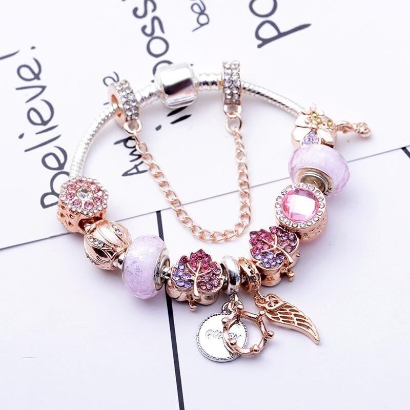 Dazzling Flower Beads Blossom Beaded Charm BraceletBracelet
