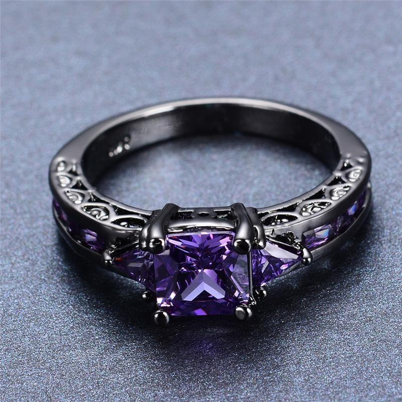 Black Gold Amethyst Sapphire RingRing