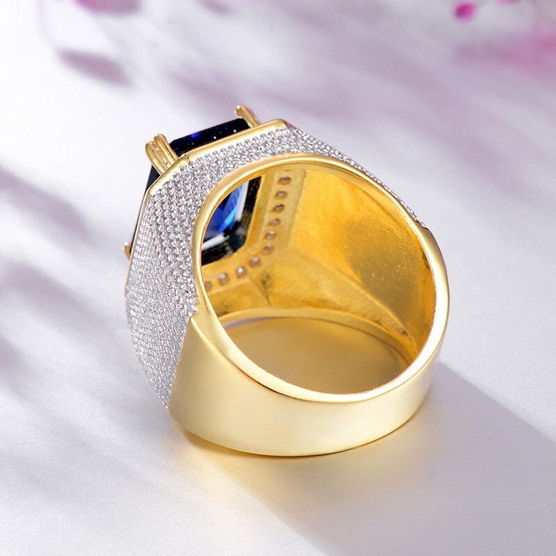 Cool Punk Night Clubs Sapphire Gem Gold Unisex RingRing
