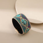 Bohemian Retro Punk Style Full Rhinestone Handmade Bracelet CuffBracelet4