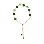Trend Four Leaf Clover Chrysoprase Peridot BraceletBracelet