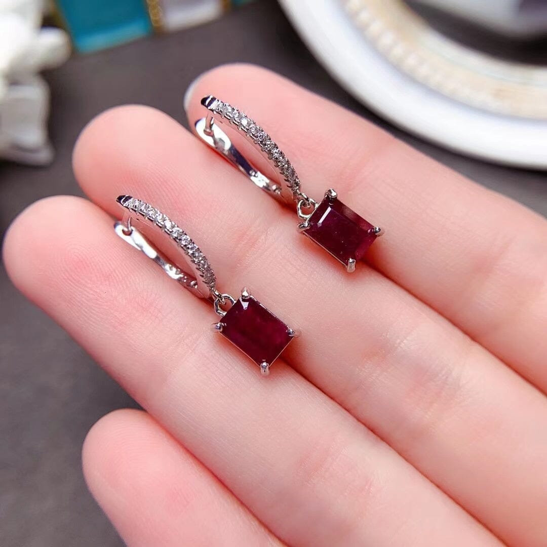 Classy Gorgeous Ruby Earrings - 925 Sterling SilverEarrings