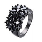 Black Onyx Flower Promise RingRing