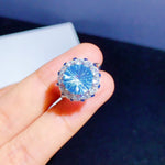 5 Carat Natural Sky Blue CZ Topaz RingRing