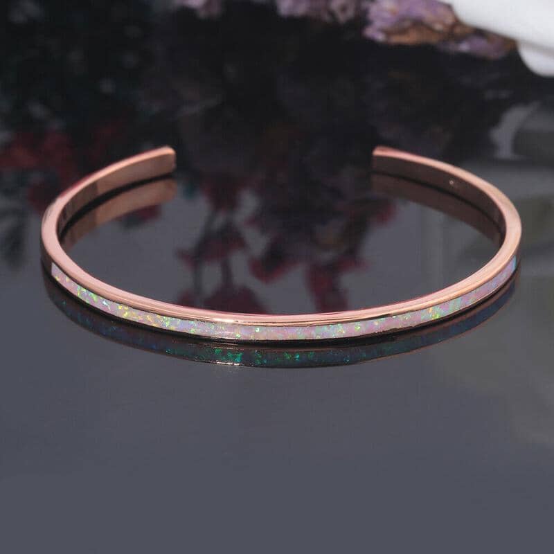 Splendid Fire Opal Adjustable Bangle BraceletBracelet
