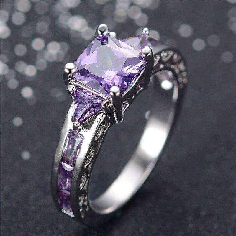 Amethyst White Gold Filled RingRing6